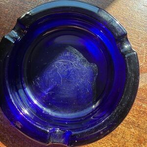 Cobalt blue ashtray made in Italy